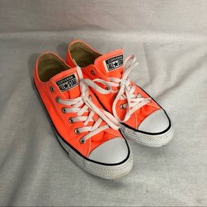 Neon Orange Converse Sneakers